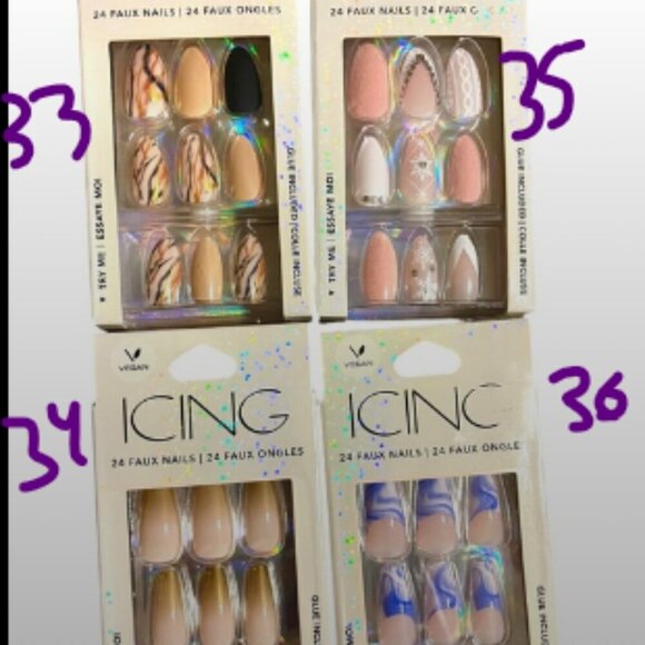 Lot of 20 Press-On Nails (Icing & Claire’s) - Picture 9 of 13